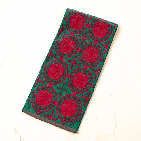 タオル 横浜ナナ 湘南ナナ NANA フェイスタオル ハーフ アクア柄 グリーンチェリーピンク nn-fth38-I